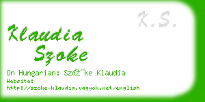 klaudia szoke business card
